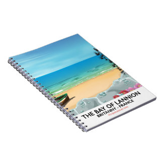 The Bay of Lannion France travel poster Notebook