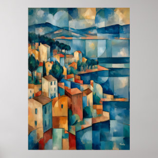 The Bay of Marseille  Reinterpretation Masterpiece Poster