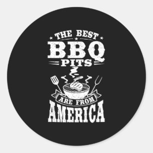 The bbq pits are from america grill cookout  classic round sticker