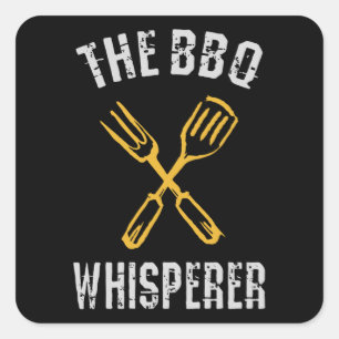 The BBQ Whisperer Square Sticker
