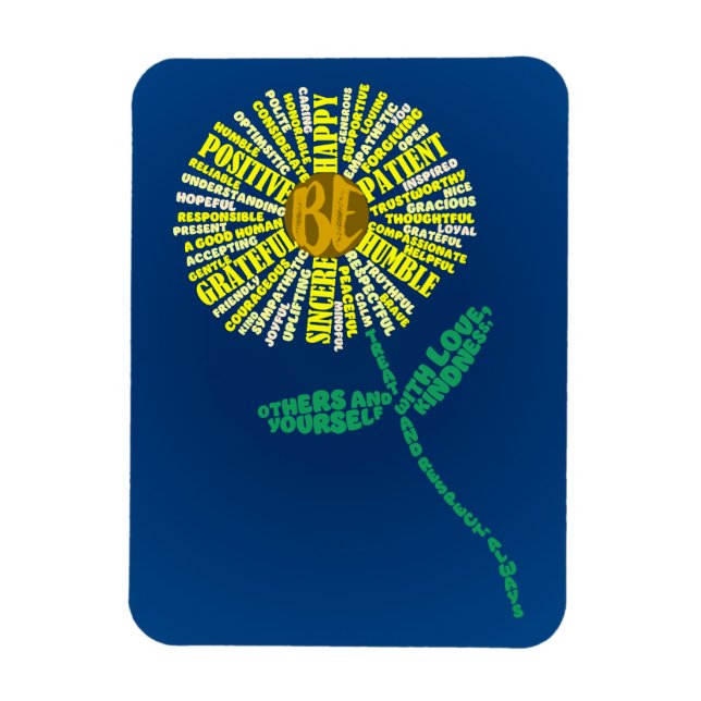 The Be-Attitudes Magnet (yellow) (Vertical)