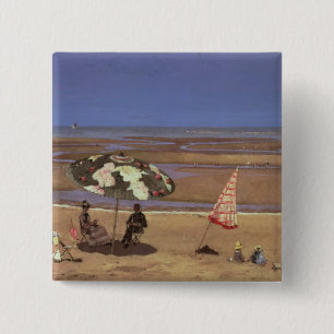 The Beach 15 Cm Square Badge