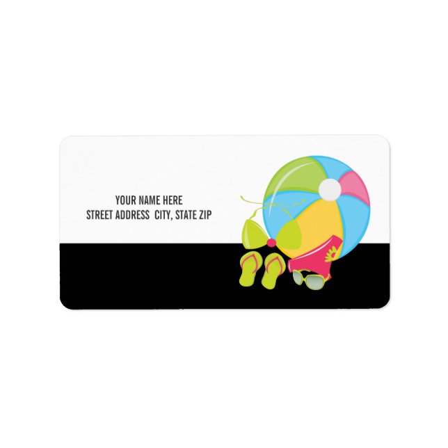 The Beach Address Mailing Labels (Front)