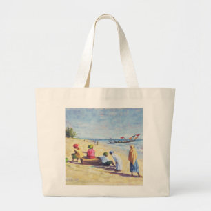 The Beach at Abene Senegal 1997 Large Tote Bag