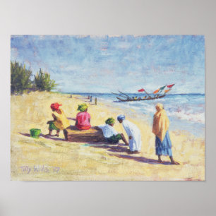 The Beach at Abene Senegal 1997 Poster