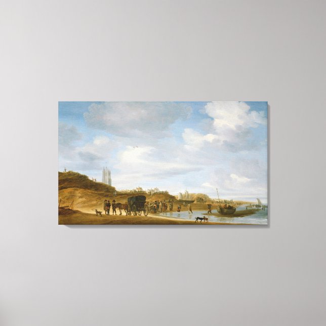 The Beach at Egmond-an-Zee Canvas Print (Front)