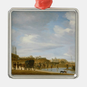 The Beach at Egmond-an-Zee Metal Tree Decoration