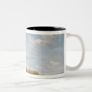 The Beach at Egmond-an-Zee Two-Tone Coffee Mug