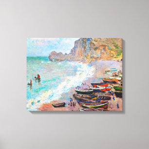 The Beach at Etretat Claude Monet Canvas Print
