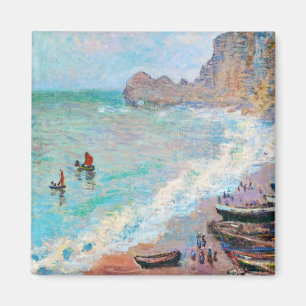 The Beach at Etretat Claude Monet Magnet