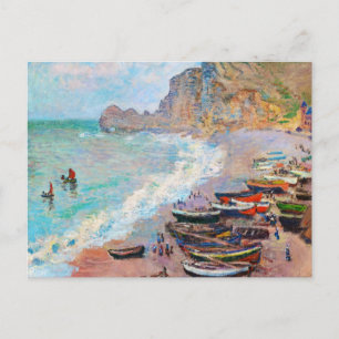 The Beach at Etretat Claude Monet Postcard