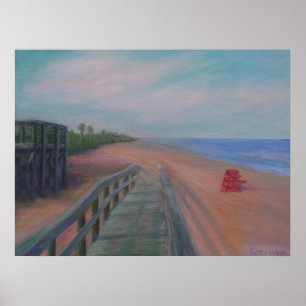 THE BEACH AT FLAGLER BEACH POSTER