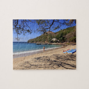 The beach at Pigeon Island National Park Jigsaw Puzzle