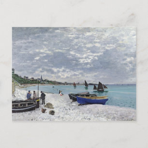 The Beach at Sainte-Adresse - Claude Monet Postcard