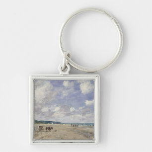 The Beach at Tourgeville, 1893 Key Ring
