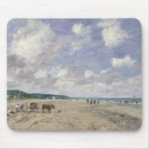 The Beach at Tourgeville, 1893 Mouse Mat