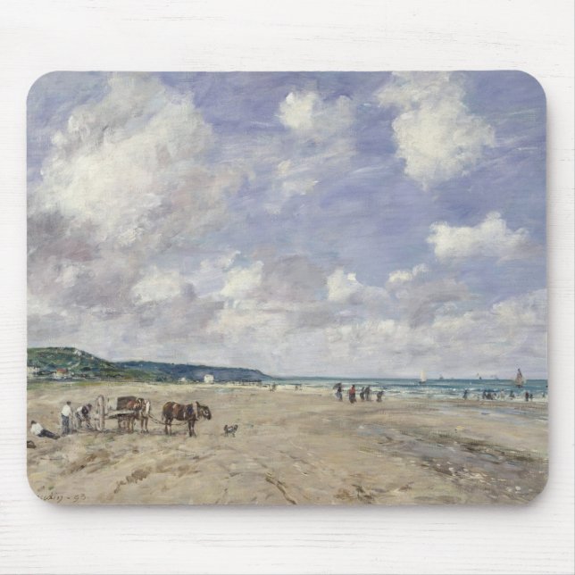 The Beach at Tourgeville, 1893 Mouse Mat (Front)