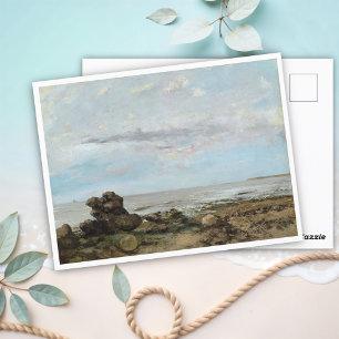 The Beach at Trouville, Gustave Courbet Postcard