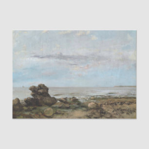 The Beach at Trouville, Gustave Courbet Tissue Paper