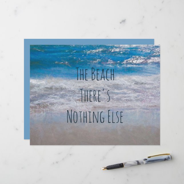 The Beach Blue White Tropical Ocean Waves Coastal (Front/Back In Situ)