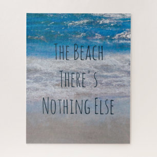 The Beach Blue White Tropical Ocean Waves Coastal Jigsaw Puzzle