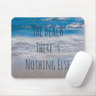 The Beach Blue White Tropical Ocean Waves Coastal Mouse Mat