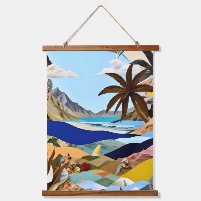 The Beach Bound Surrealist Hanging Tapestry (Front)