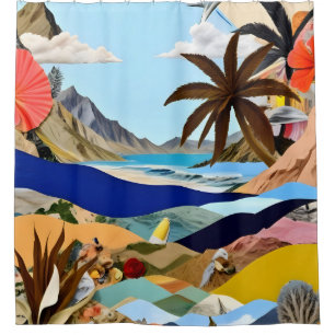 The Beach Bound Surrealist Shower Curtain