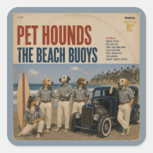 The Beach Buoys: a parody Square Sticker