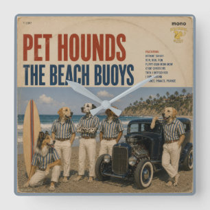The Beach Buoys: a parody Square Wall Clock