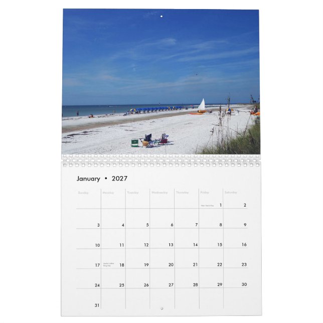 THE BEACH CALENDAR (Jan 2027)