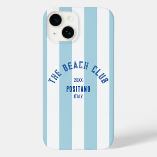 The Beach Club Crest Blue Cabana Stripe Case-Mate iPhone 14 Case