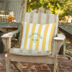 The Beach Club Crest Yellow Cabana Stripe