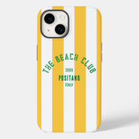 The Beach Club Crest Yellow Cabana Stripe