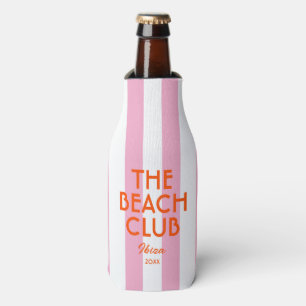 The Beach Club Ibiza Pink Cabana Stripe Bottle Cooler