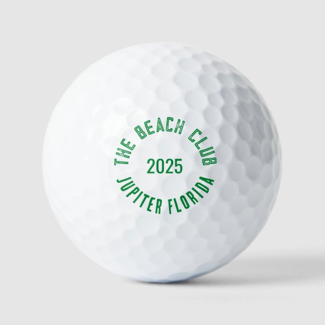 The Beach Club - Jupiter Florida - Custom Design Golf Balls (Front)