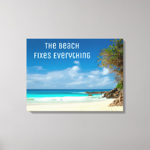 The Beach Fixes Everything Canvas Print