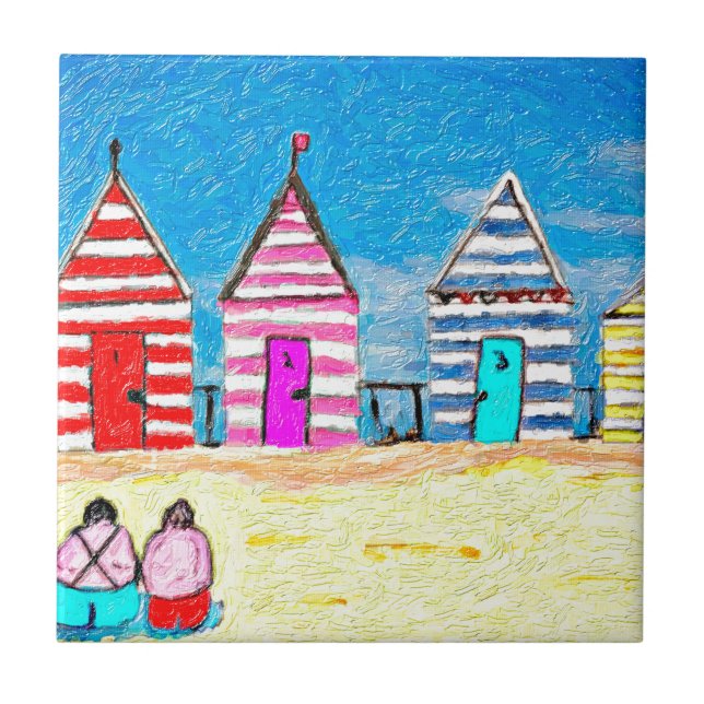 The Beach Huts Tile (Front)