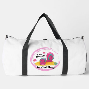 the beach is calling duffle bag