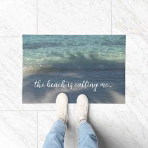The Beach is Calling Me Tropical Paradise Doormat