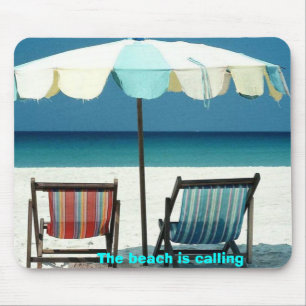 The beach is calling mouse mat