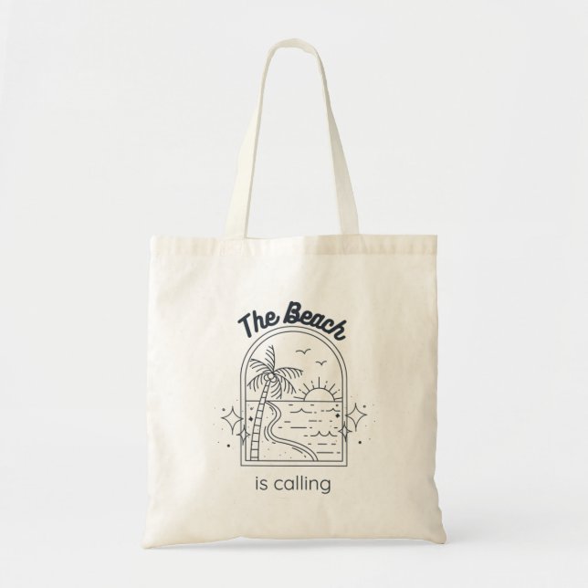 The Beach Is Calling Summer Vacation  Tote Bag (Front)