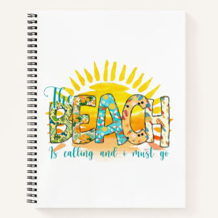 The Beach Is Calling Sunset Notebook