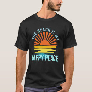 The Beach Is My Happy Place Cruise Summer Family V T-Shirt