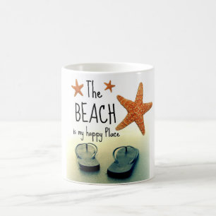 The Beach is my Happy Place Flip Flops Mug