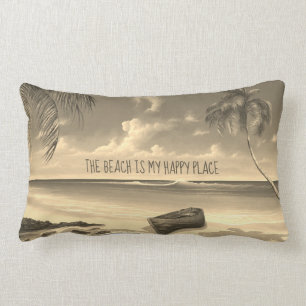 The Beach is my Happy Place Lumbar Cushion
