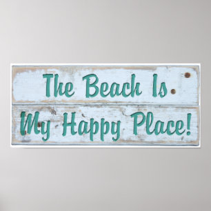 The Beach is My Happy Place Poster