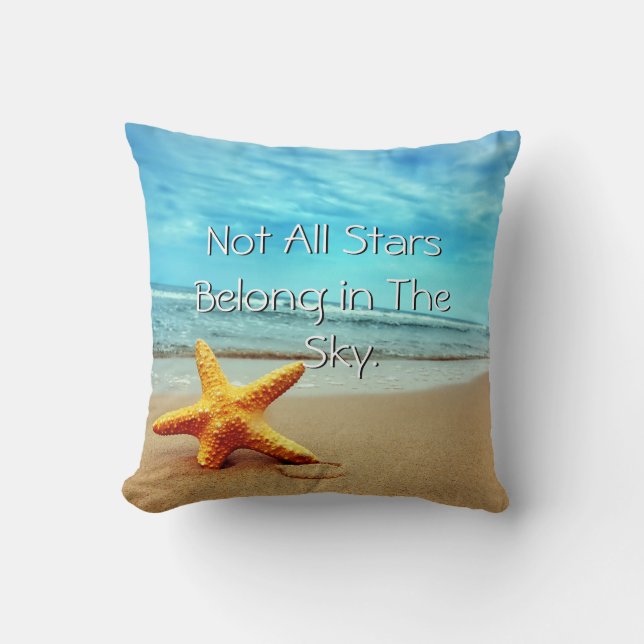 The Beach is my Happy Place Starfish Pillow (Front)