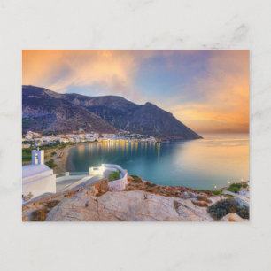 The beach Kamares of Sifnos from Agia Marina Postcard