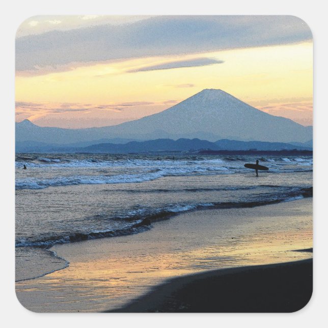 The Beach Life: Japan Square Sticker (Front)